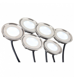 Набор из 6 встраиваемых светильников Arlight Kt-s-6 KT-R-6x0.5W LED Warm White 12V (круг)